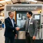 مذاکره و فروش اقساطی دستگاه تراش cnc بین مدیران صنعتی با برند رایان ماشین